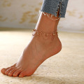 Fashion Retro Multilayer Tassel Anklet Chain Small Bell Women′s Anklet Adjustable